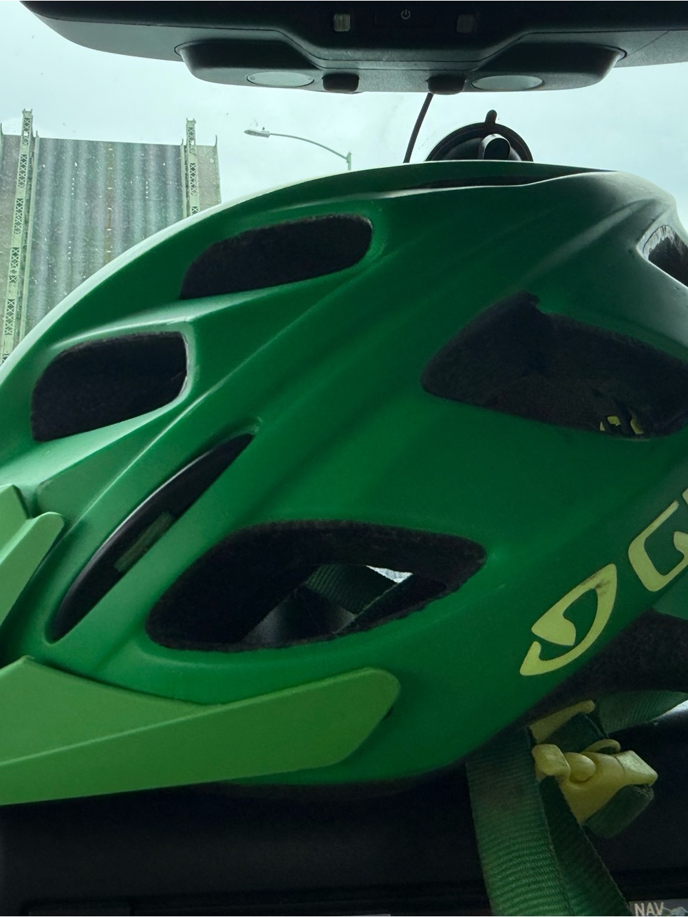 Giro Green and Yellow Vented Cycling Helmet